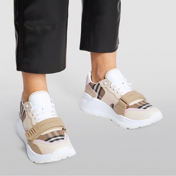 BURBERRY Lf Ramsey L Story 35 Sneakers - Multi Leather - Picture 4 of 16